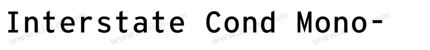 Interstate Cond Mono字体转换